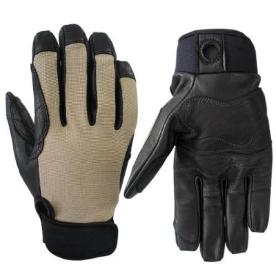 China Tight Fitting Goatskin Palm Fast Rope Gloves Camping Hiking For Rappels for sale