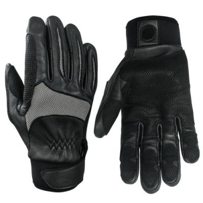 China Hysafety Black Goatskin Rappel Gloves Tactical Rope Rescue Gloves for sale