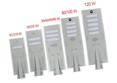 China Integrated Solar LED Street Light 8W 12W 15W 20W All In One Garden Street Light for sale