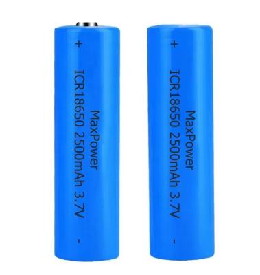 China 3.7V 2500mAh Lithium Rechargeable Battery Fast charge 18650 Lithium Ion Battery for sale