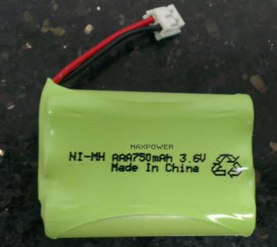 China A bateria pronto para uso de AAA750 Nimh embala 3.6V para o monitor do bebê à venda