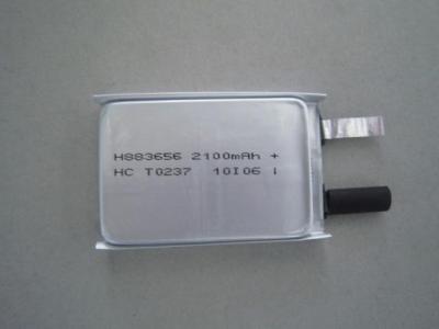 Chine Batterie rechargeable élevée de l'ion aa de lithium du détecteur de fumée 883656 3.7V 2100mAh de puissance à vendre