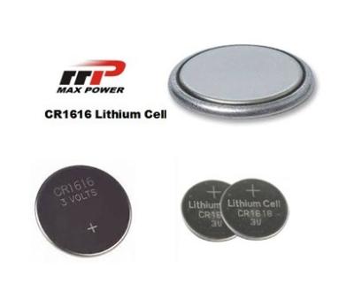 Chine Batterie au lithium primaire non-toxique de CR1616 3.0V LiMnO2 50mAh pour des cartes de musique à vendre