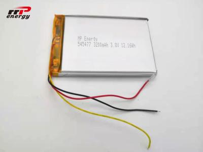 Chine Batterie rechargeable 3.8V 3200mAh de polymère d'ion de lithium de dispositif câblé 545477 à vendre