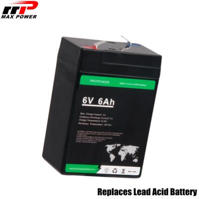 China Fosfate a bateria 6V 6Ah 38.4Wh ESS do lítio LiFePO4 substitui bens longos acidificados ao chumbo à venda