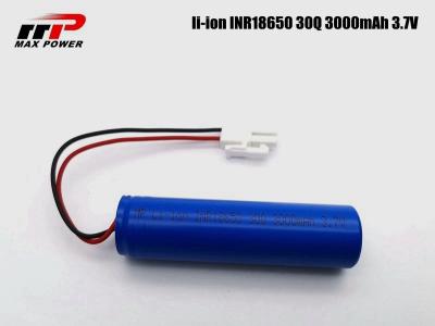 China 5C Discharge 3000mAh 3.7V 30Q SAM 15A 18650 Li ion Cell for gas and fire detector for sale