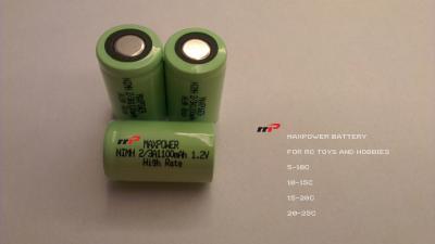 Chine Les batteries rechargeables 2/3A 1100mAh 1.2V 1000 du jouet NIMH de R/C fait un cycle l'UL de la CE à vendre