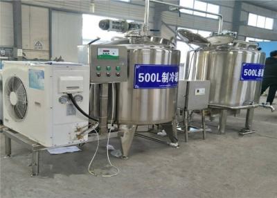 China Fáceis materiais de aço inoxidável horizontais verticais do tanque 500L refrigerar de leite operam-se à venda