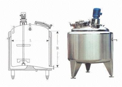 China 500 - 2000 Gallon Stainless Steel Tank , Milk Cooling Tank For Beverage Factory for sale