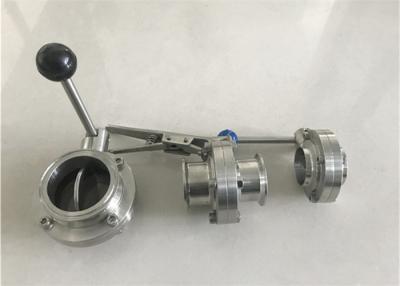 China Simple Structure Sanitary Butterfly Valve Quick Install With Manual Handle for sale