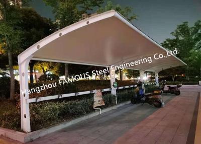 China PVDF Sail Steel Membrane Structure Roofing Car Parking Prefab Garage Shed for sale