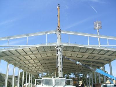 China Galvanized Prefabricated Steel Aircraft Hangar Buildings Fast Erection for sale