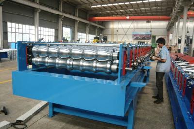 China Panasonic Transducer Corrugated Roof Roll Forming Machine With Chain Drive for sale