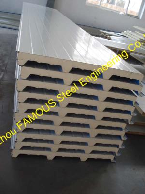 China 50mm PU Sandwich Wall Panels Thermal Insulation Prefab House for sale