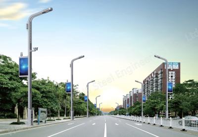 China Impermeável toda em uma infraestrutura conduzida integrada esperta de polo de iluminação 5G da rua à venda