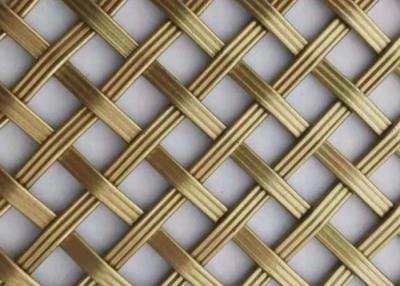 China Antique Brass Ss 1mm Woven Wire Mesh Screen Crimped For Architectural Projects for sale
