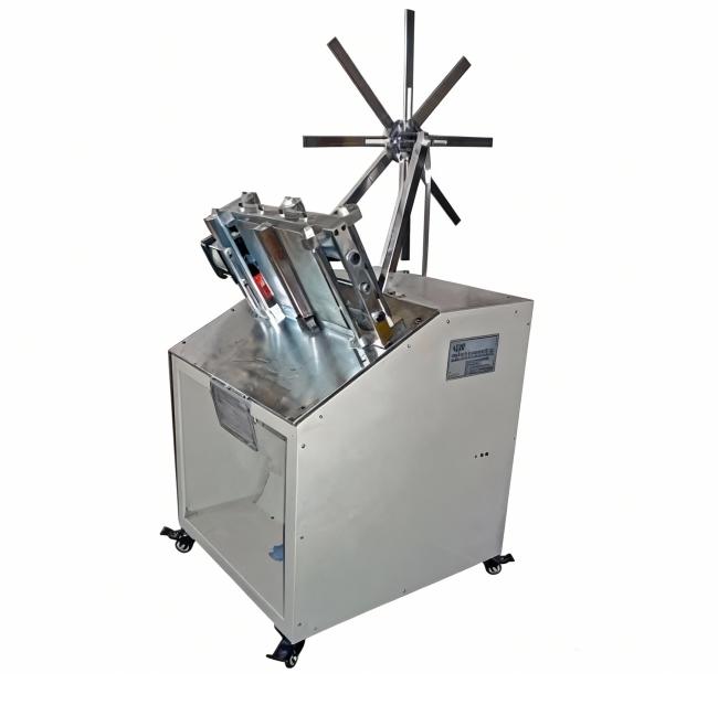 Knife Pleating Machine in operation showing pleating mechanism