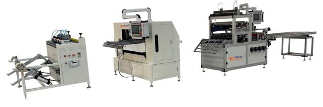 Technical details of the folding and gluing machine components