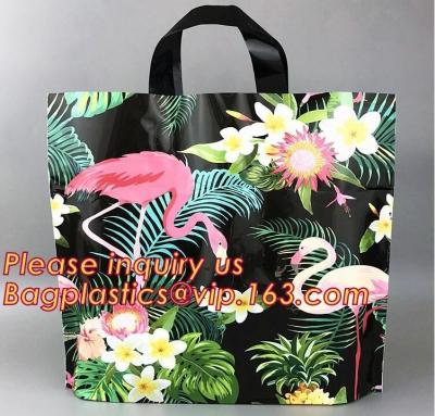 China Stylish, concise plastik shopping shopping bags with logos and soft loop handle plastic bag,Stamp Printed Ameritote Plas for sale