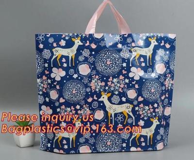 China Soft Loop Handle Bag For Supermarket Shopping plastic bag manufacturer eco green bio,soft loop handle PE shopping bag for sale