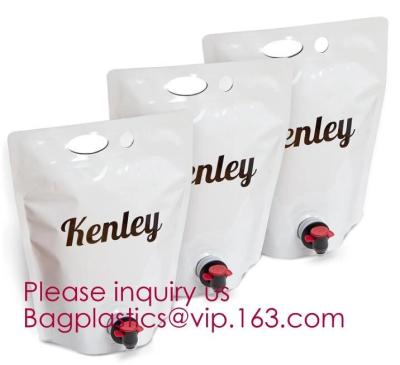 China Customized 1.5L 3L 5L/Liter Reusable Refillable Empty Aluminum Foil Wine Bag In Box Dispenser With Spout Tap bagease pac for sale