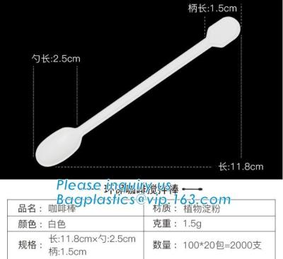 China Biodegradable disposable Stirrer cutlery eco friendly,disposable CPLA Compostable cutlery,Corn Starch Coffee Stirrer for sale