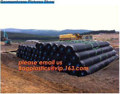 China Environmental Protection hdpe smooth fish farm pond liner geomembrane,Drain board Geocell Geogrid Geomembrane Geonet PAC for sale