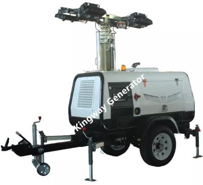 China ROHS Certified LED Portable Light Tower Hydraulic Lifting System for sale