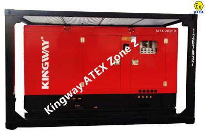 China 150KVA Kingway ATEX Certified  Zone 2 Silent Diesel Generator Set Integrated DNV Offshore Lifting Frame for sale