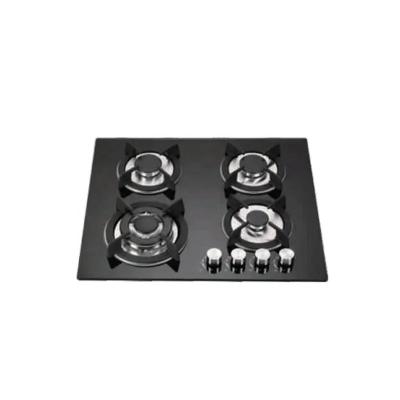 China Custom Gas Cooktop 4 Burner Gas Hob With Tempered Glass for sale