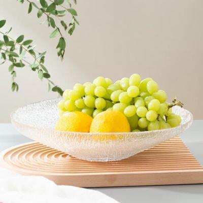China Extra Large Clear Glass Fruit Bowl Centerpiece 30cm Bowls And Plates Machine Made for sale