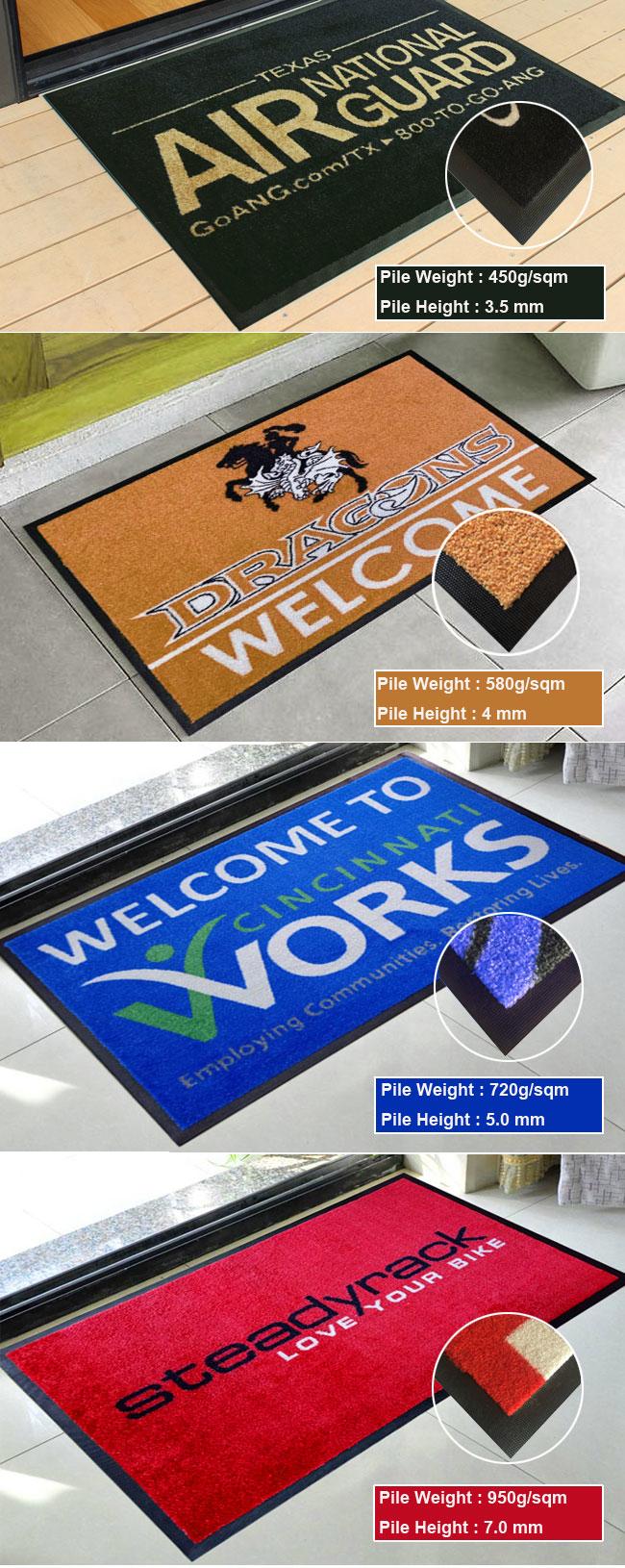 Commercial Jet Print Logo Mats Nylon Fibre Rubber Back 0