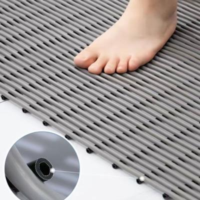 China Toilet Bathroom Safety Floor Mat Non Slip Plastic Cushion Custom Size for sale