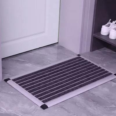 China Outdoor Entrance Rugs Anti Slip Safety Mat Aluminum Doormat 10MM Thick for sale