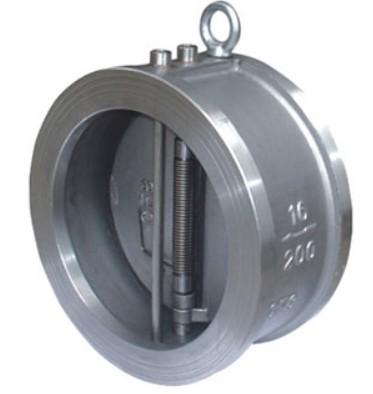China Carbon Steel Cast Check Valve Wafer Ends Double Disc 100% Leak Proof Sealing for sale