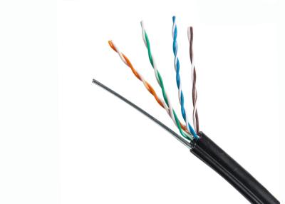 China Cable aéreo con el mensajero, cable de Cat5e de Ethernet impermeable al aire libre de Cat5e 1000 pies en venta
