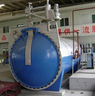 China Glass Laminating Autoclave With Electrial Hydraulic Pressure Opening Door For Laminated Glass for sale