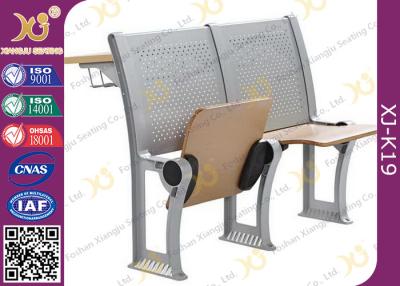 China Pé de aço do ferro do assento da madeira compensada da mobília da sala de aula da universidade/faculdade à venda