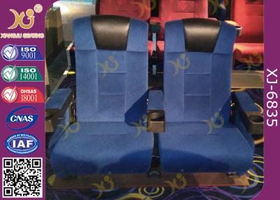 China High Back Heavy Spring Movie Theater Seating Chairs With Plastic Cupholder for sale