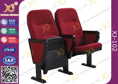 China VIP Public Foldable Movie Theater Stadium Seating Chairs With Writing Pad for sale