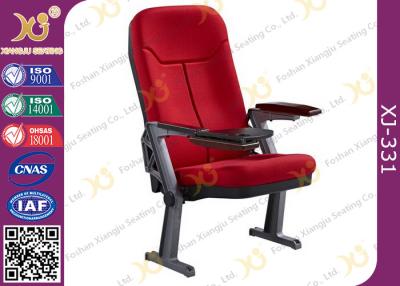China Foldable Aluminum Leg Auditorium Seating Chairs Tip Up Seat With ABS Tablet for sale