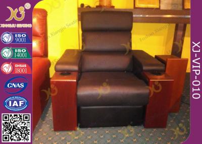 China Modern Genuine Leather Finished Home Theater Sofa , Leisure Electric Recliner Sofa for sale