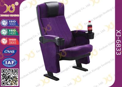 China Plastic Folded Cinema Seat / Movie Theater Chairs With Adjustable Cup Holder for sale