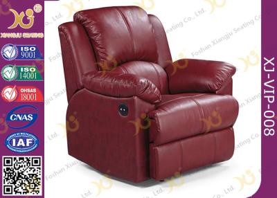 China Real Leather Cinema Recliner Chair ,  Home Theater Sofa With Food Tablet for sale