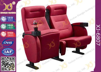 China Luxury 3d Theater Cinema Chair / Sponge + Fabric + Steel Movie Seat for sale