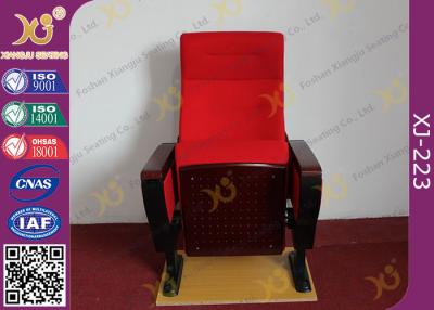 China Modern Conference Room Chairs With Writing Pad In Arm / Metal Frame for sale