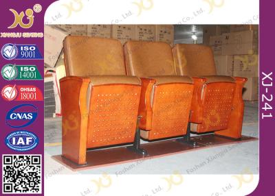 China Low Back Synthetic Leather Auditorium Movie Theater Seats / Church Folding Chairs for sale