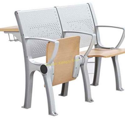 China Mobília da sala de aula do University College do metal da madeira compensada/mesa dobrável da escola e grupo da cadeira à venda