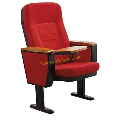 China Red Fabric Wooden Armrest Auditorium Chairs With Writing Pad 5 Years Warranty for sale