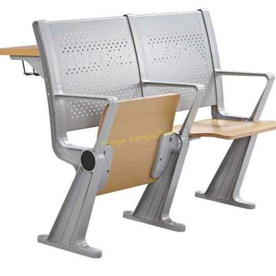 China Floor Amount Metal Plywood Folding Up Student Chair And Table For Stadium for sale